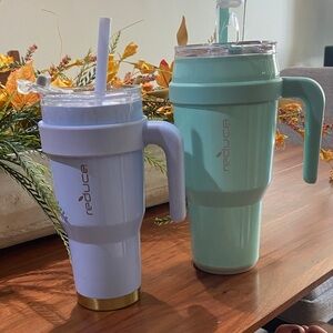 Reduce Insulated Tumblers - Lot of 2 Light Purple-Blue 24 oz. & Mint 40 oz. NWOT